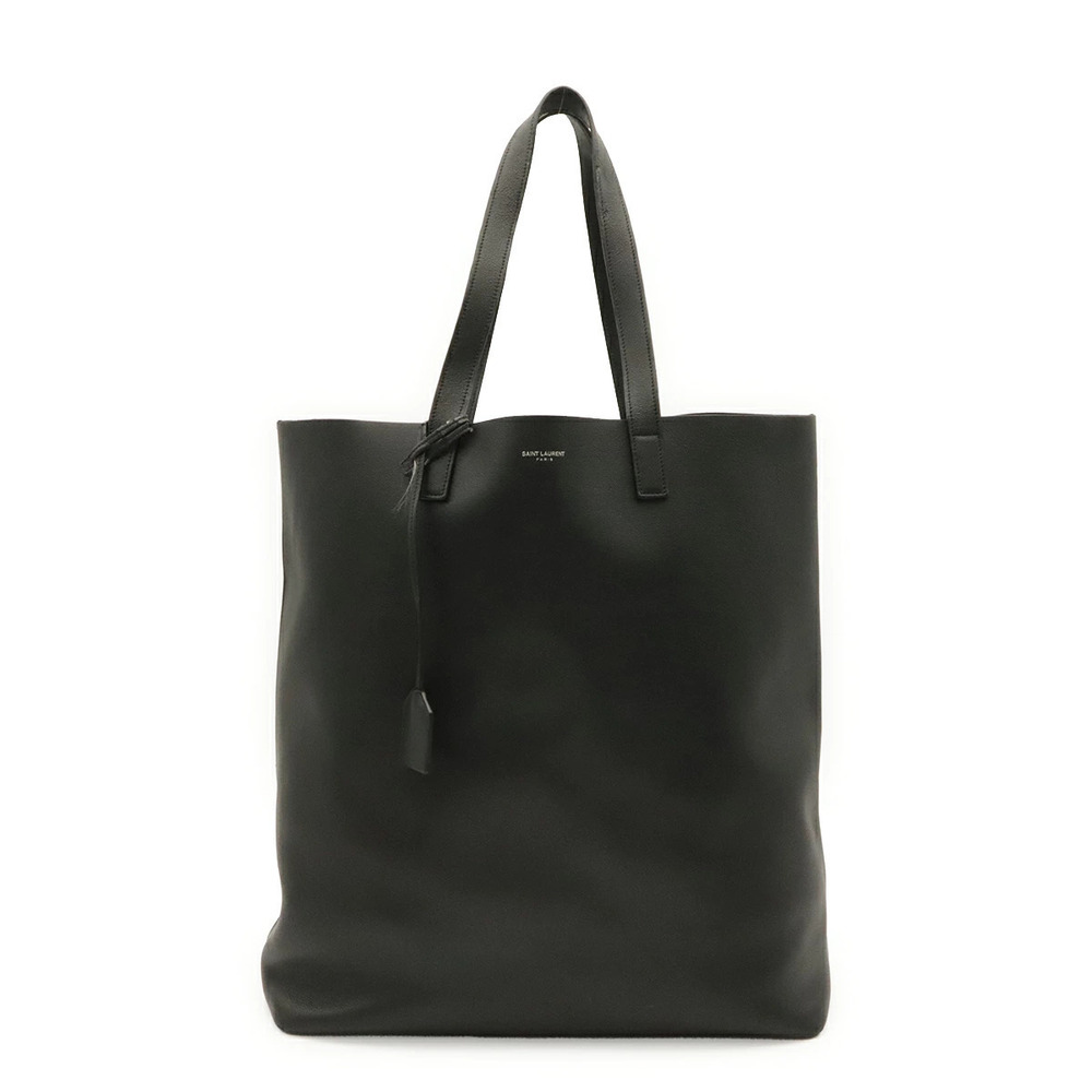 SAINT LAURENT PARIS YSL Yves Shopping Tote Leather Black Pouch